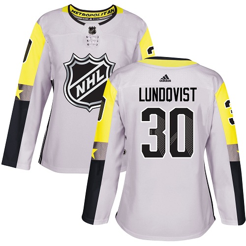 Adidas New York Rangers #30 Henrik Lundqvist Gray 2018 All-Star Metro Division Authentic Women Stitched NHL Jersey->women nhl jersey->Women Jersey